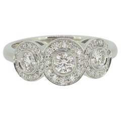 Tiffany & Co. Dreifacher Cluster-Cluster-Ring mit Diamanten