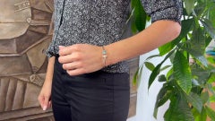 Tiffany & Co Diamond Turquoise 18 Karat White Gold Tiffany T Wire Bracelet