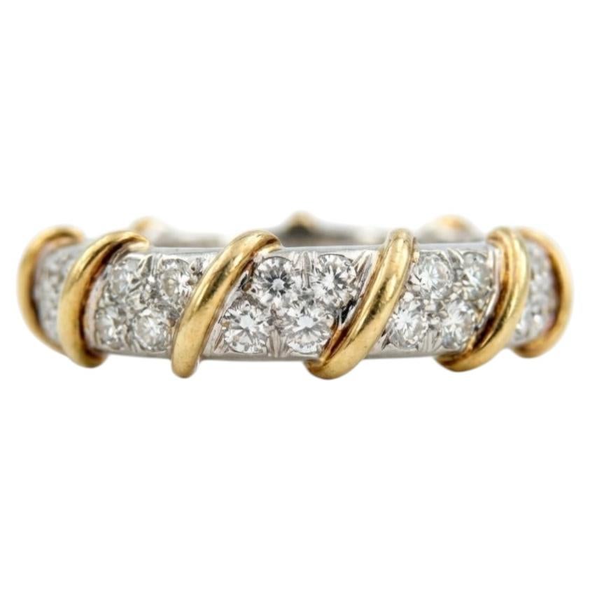 Tiffany & Co. Alianza de Diamantes Bicolor Platino Oro 18K en venta
