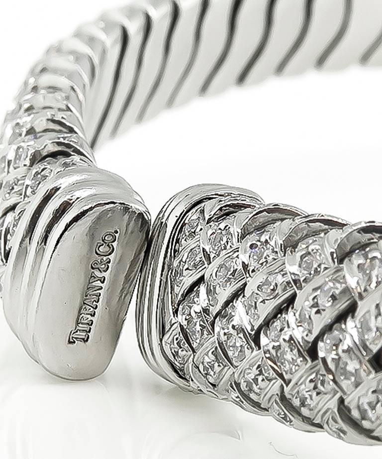 Tiffany and Co. Diamond Vannerie Choker Necklace at 1stDibs tiffany diamond choker, tiffany