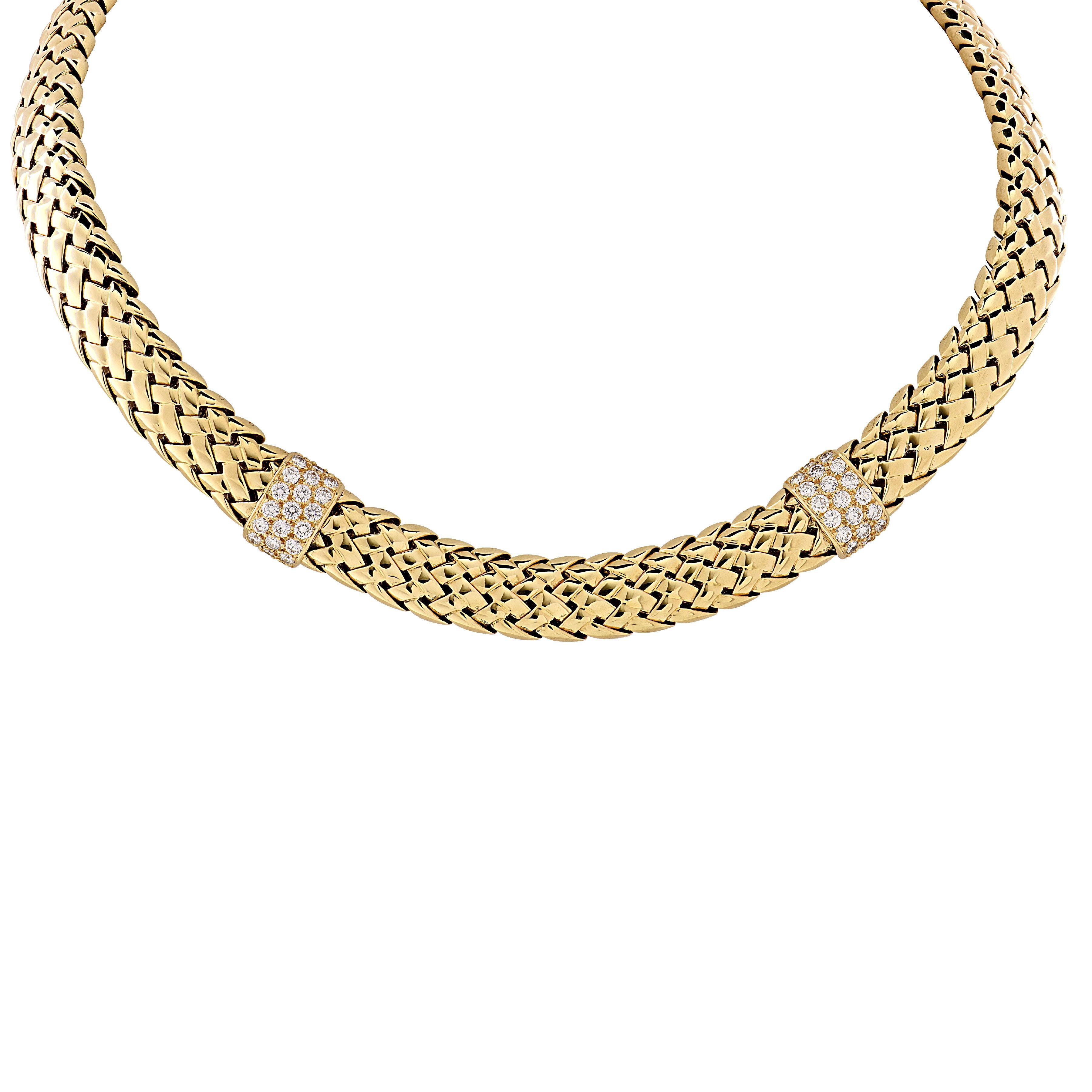 Tiffany & Co. Diamant-Vannerie-Halskette (Moderne) im Angebot