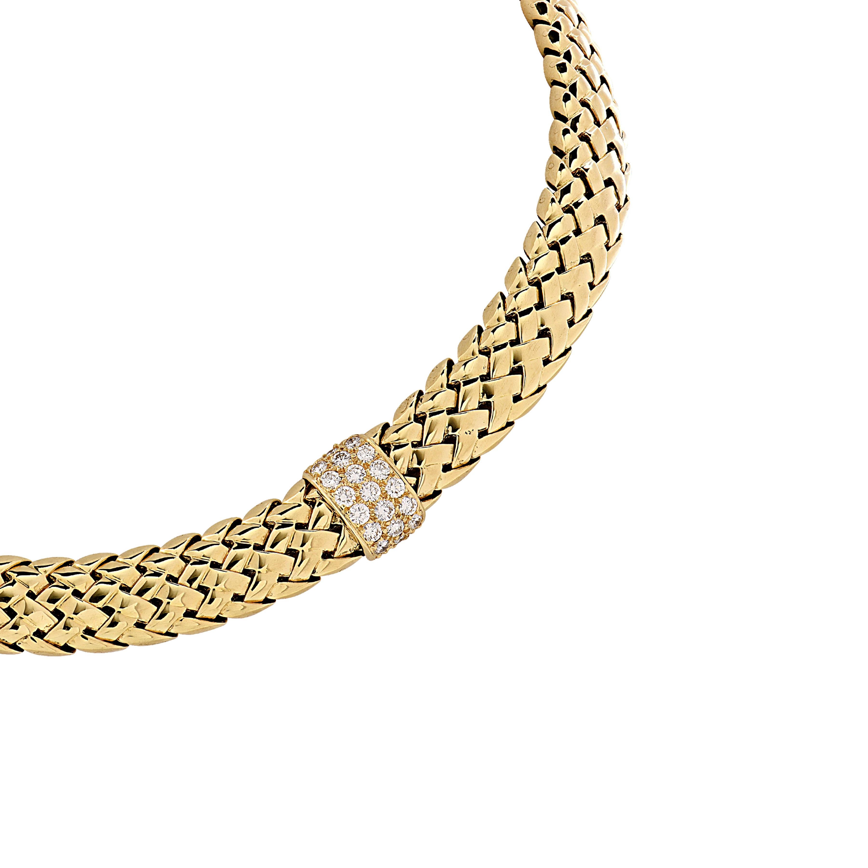 Tiffany & Co. Diamant-Vannerie-Halskette im Zustand „Hervorragend“ im Angebot in West Palm Beach, FL