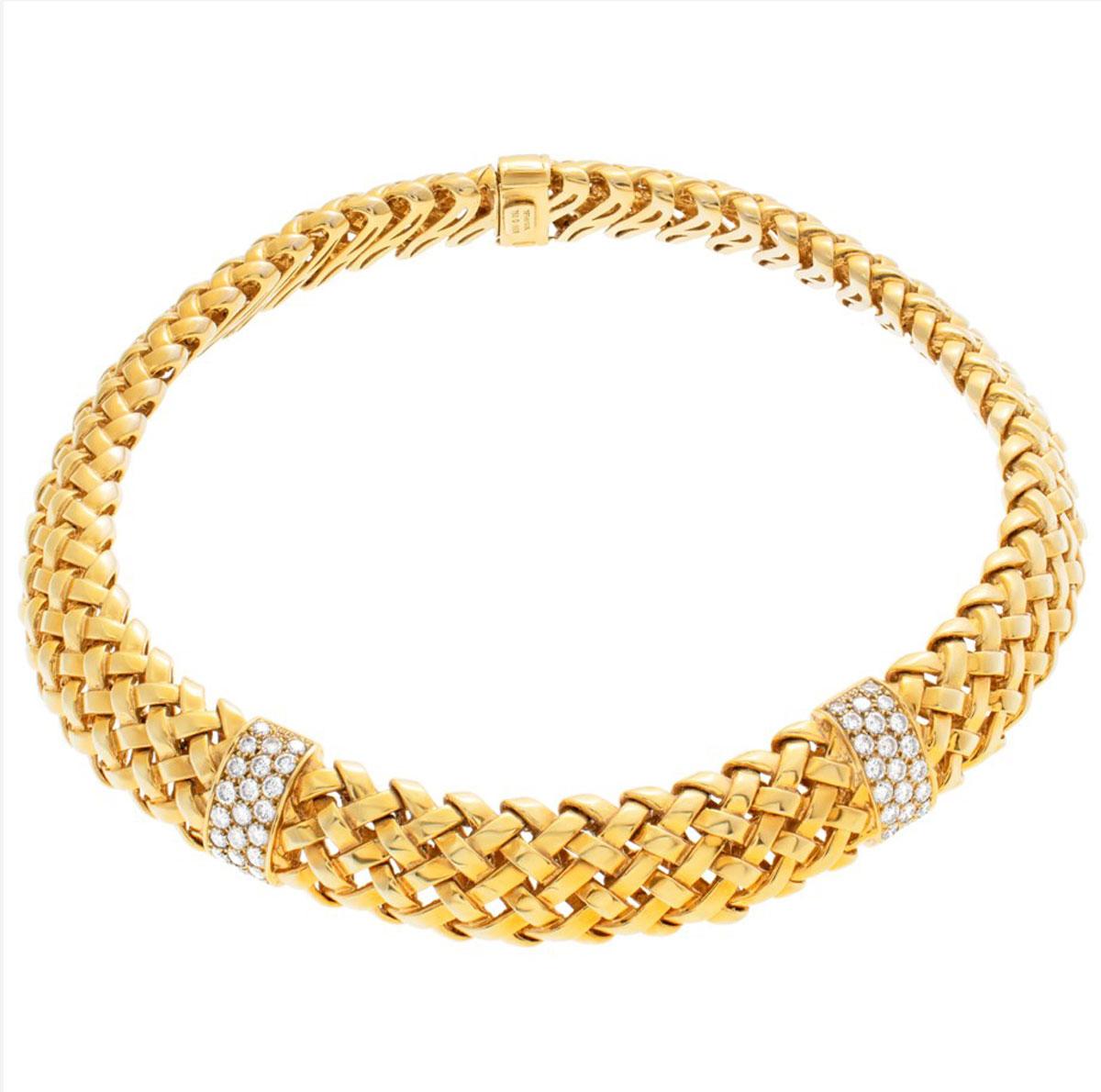 Tiffany & Co. Diamant-Vannerie-Halskette im Angebot 1