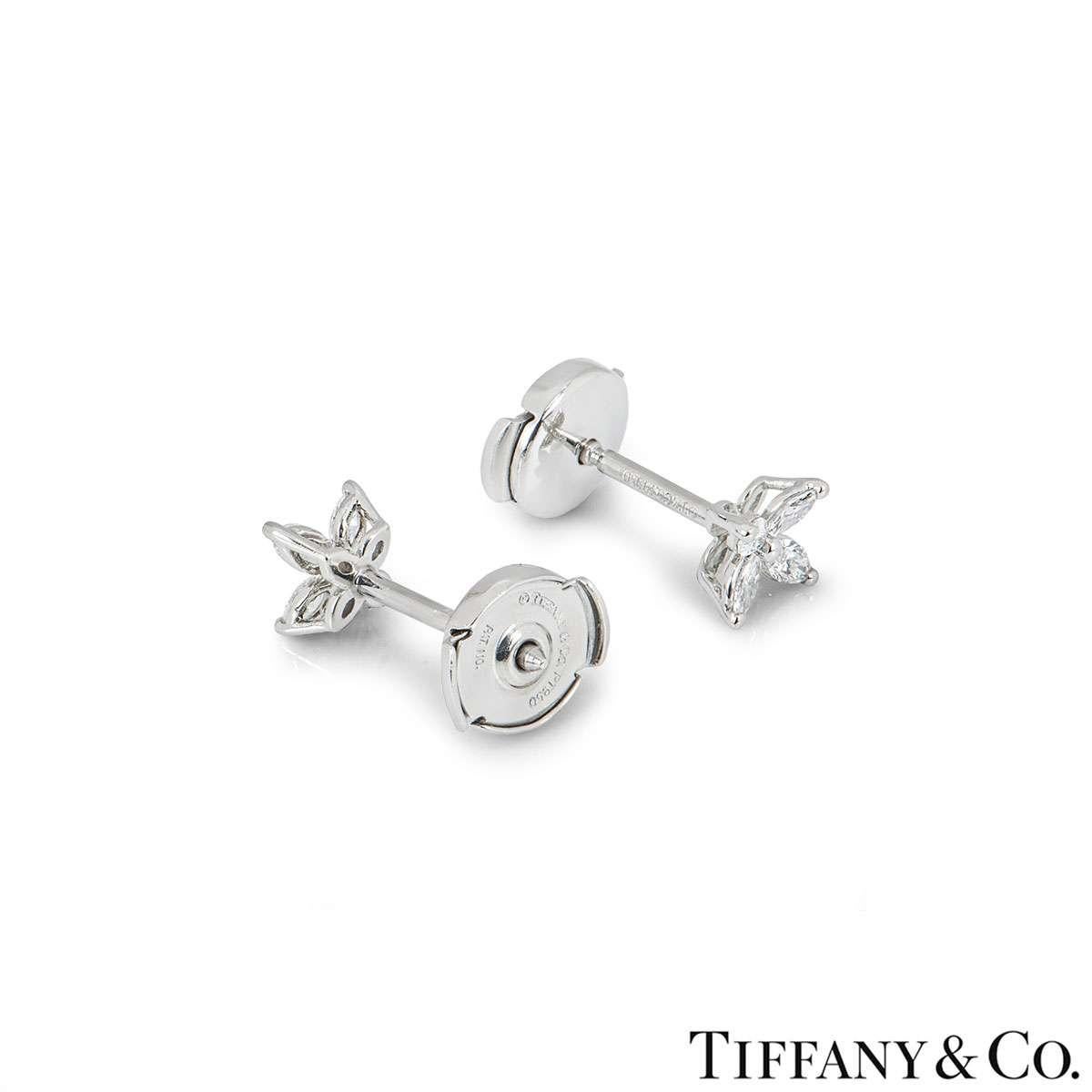 Marquise Cut Tiffany & Co. Diamond Victoria Stud Earrings