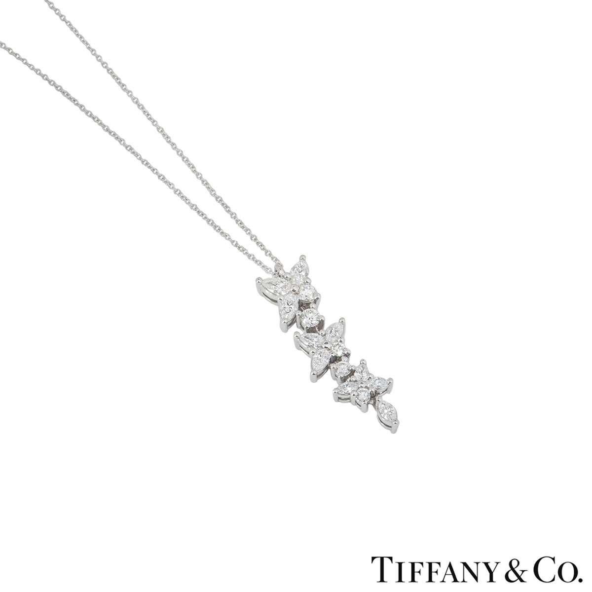 Tiffany & Co. Diamond Victoria Three-Tier Pendant In Excellent Condition In London, GB