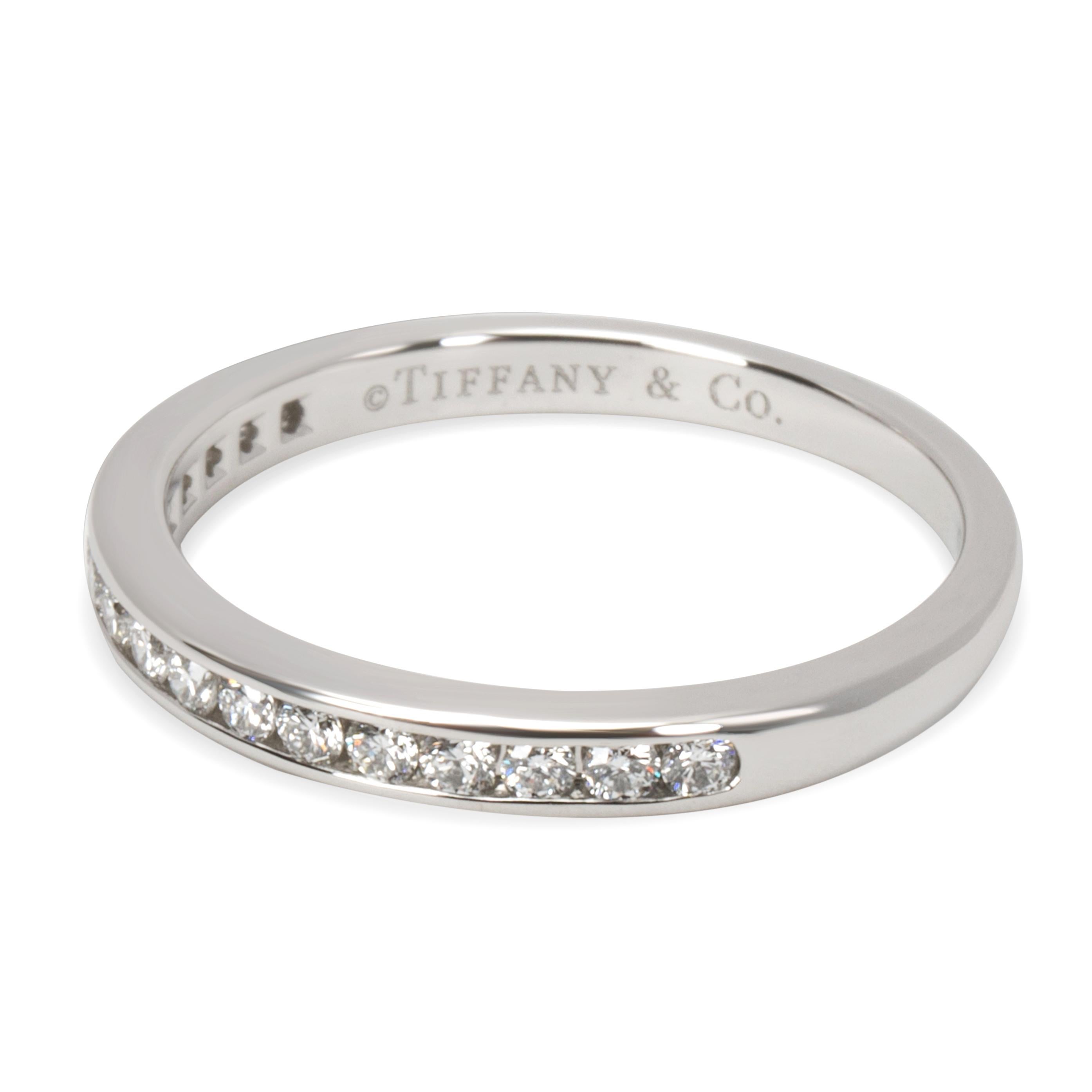 Tiffany & Co. Diamond Wedding Band in Platinum '0.21 CTW' In Excellent Condition In New York, NY