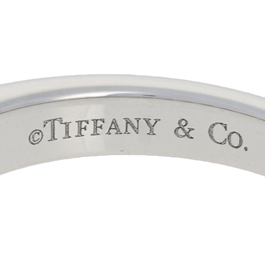 Round Cut Tiffany & Co. Diamond Wedding Band Platinum, Round Brilliant Cut .33 Carat Ring