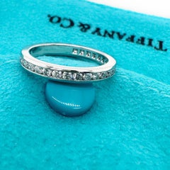 Tiffany & Co. Diamond Wedding Band Ring Full Circle 2 mm 0.38 tcw Platinum