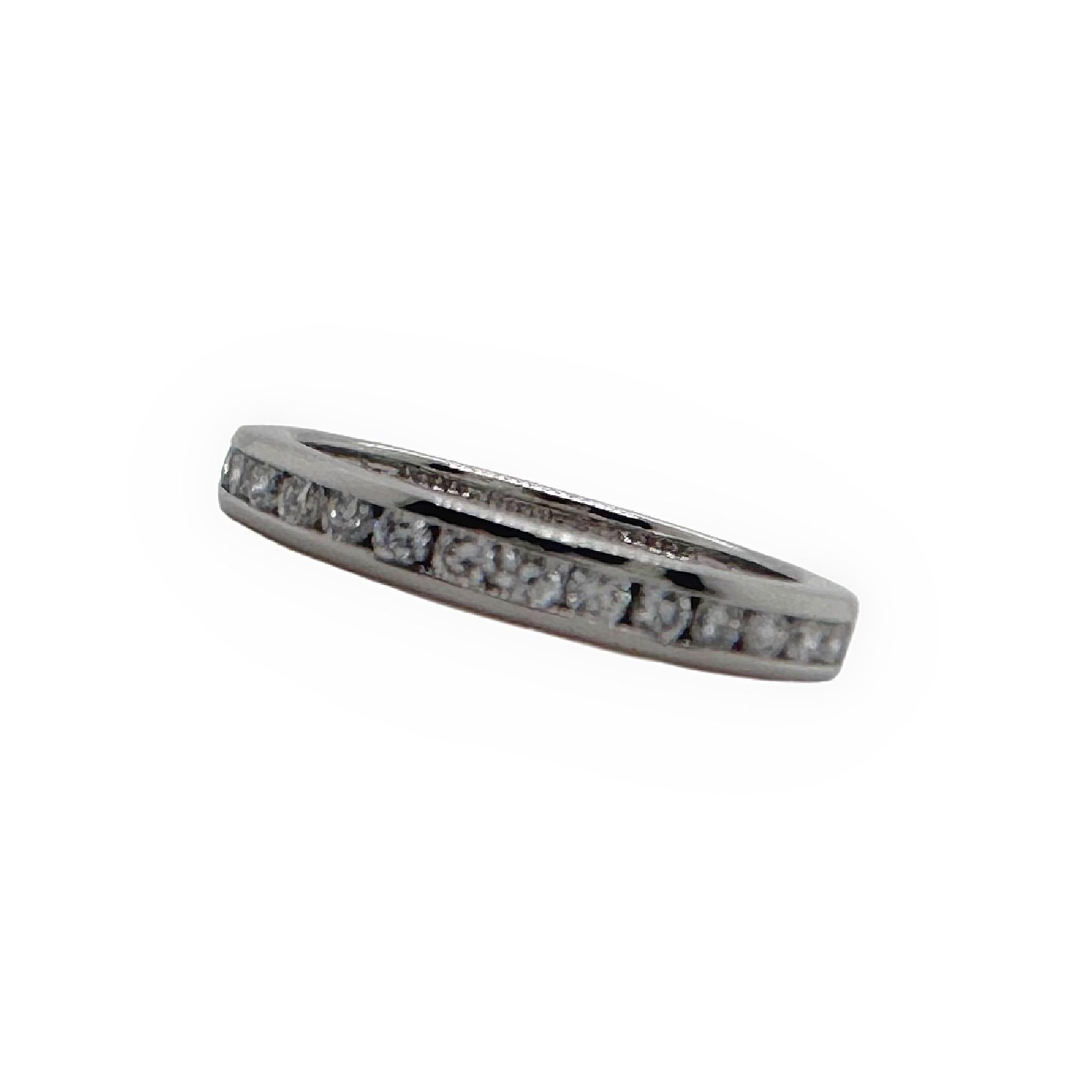 Tiffany & Co. Diamond Wedding Band Ring Full Circle 2 mm 0.38 tcw Platinum For Sale 4