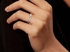 Tiffany & Co. Diamond Wedding Band Ring in Platinum
