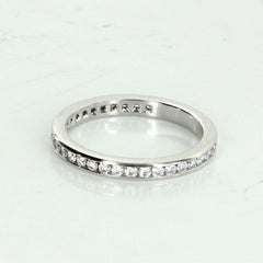 Tiffany & Co Diamond Wedding Band Ring Platinum Estate Signed Jewelry