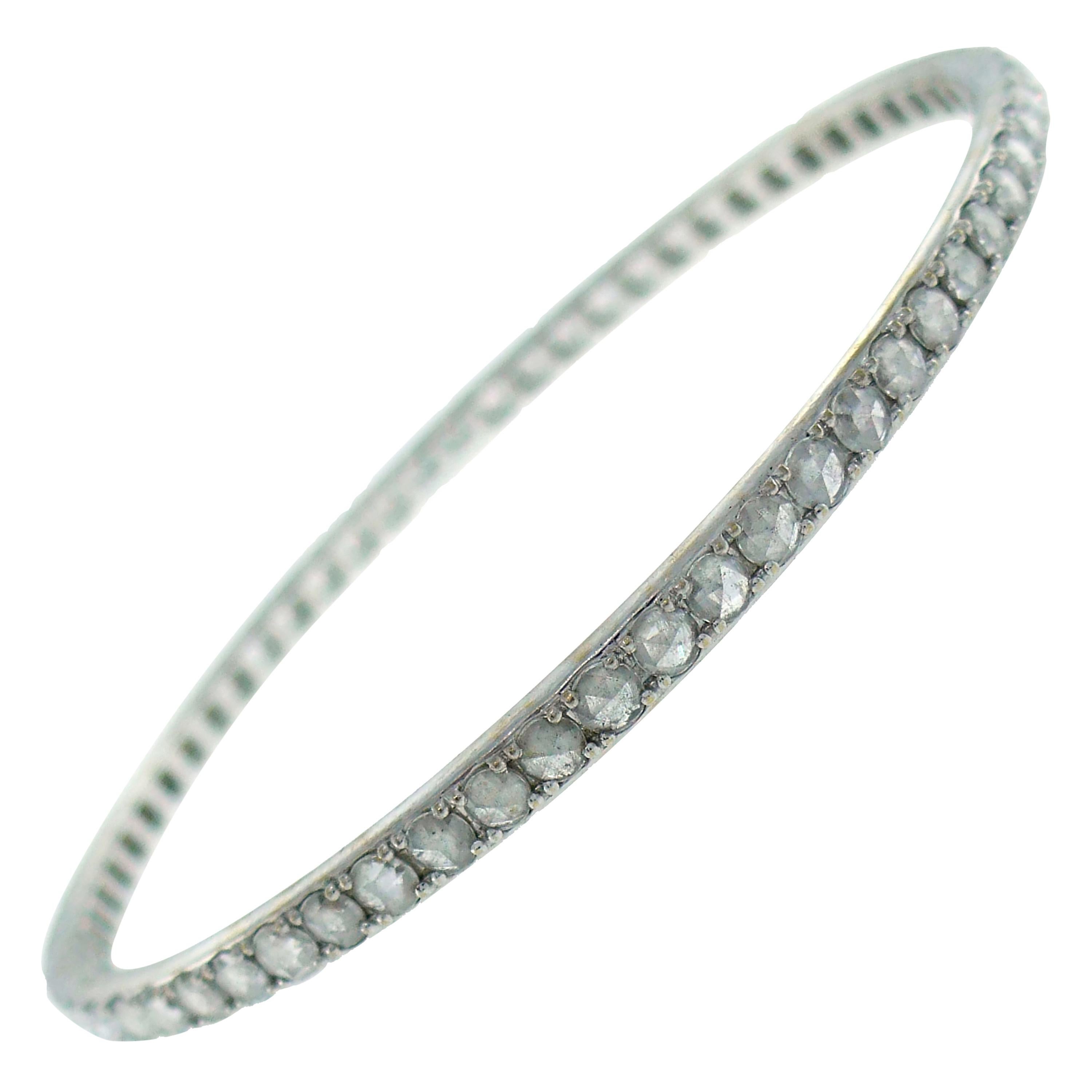 Tiffany & Co. Bracelet en or blanc orné de diamants en vente