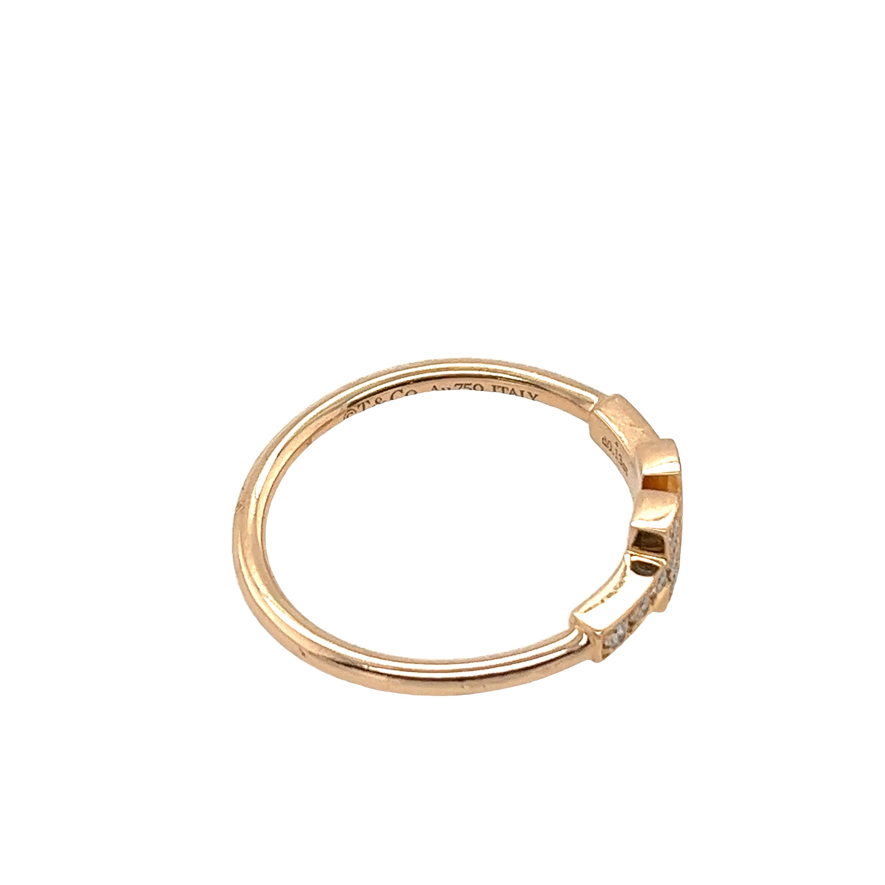 Tiffany & Co Diamond Wire Ring in 18ct Rose Gold 1