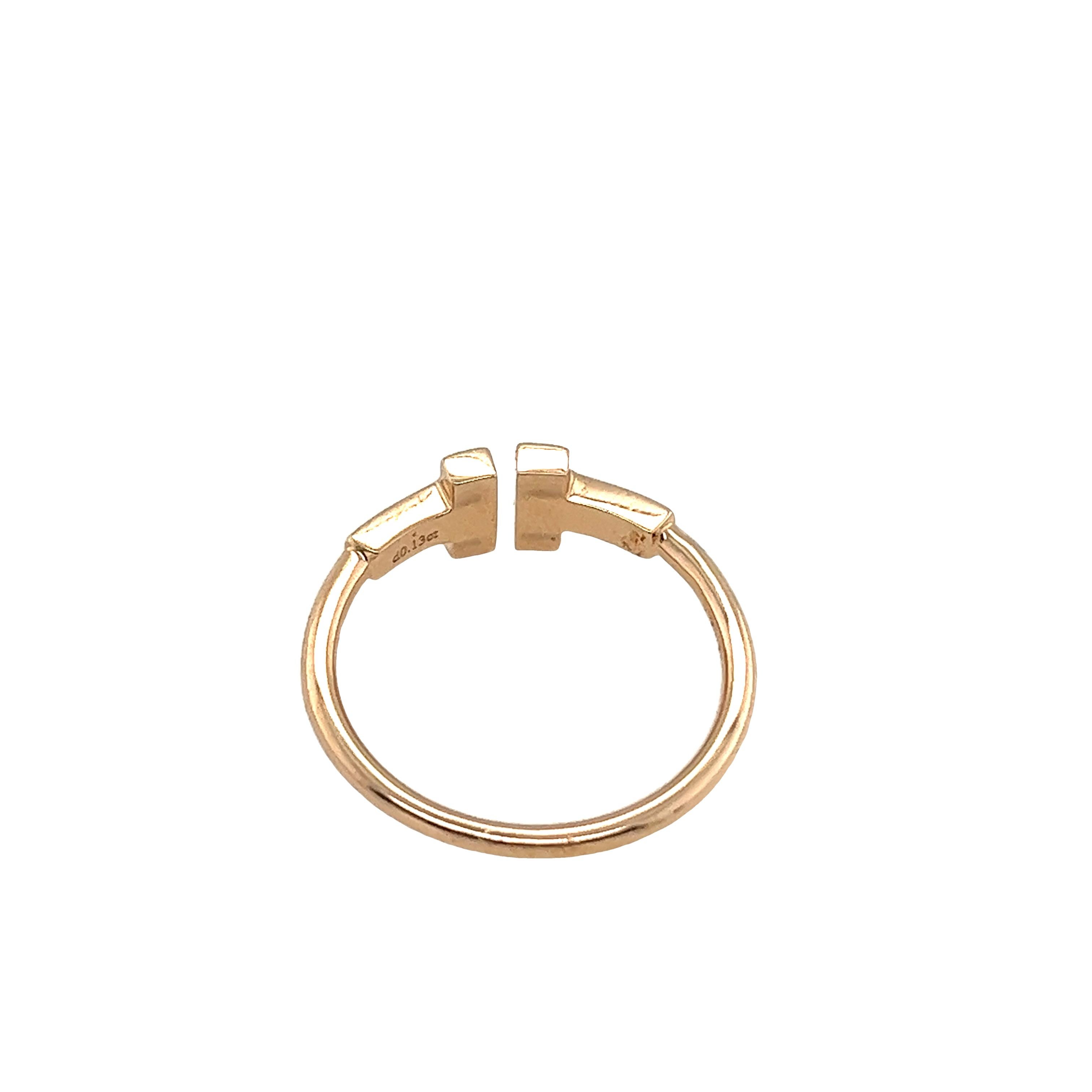 Tiffany & Co Diamond Wire Ring in 18ct Rose Gold 2