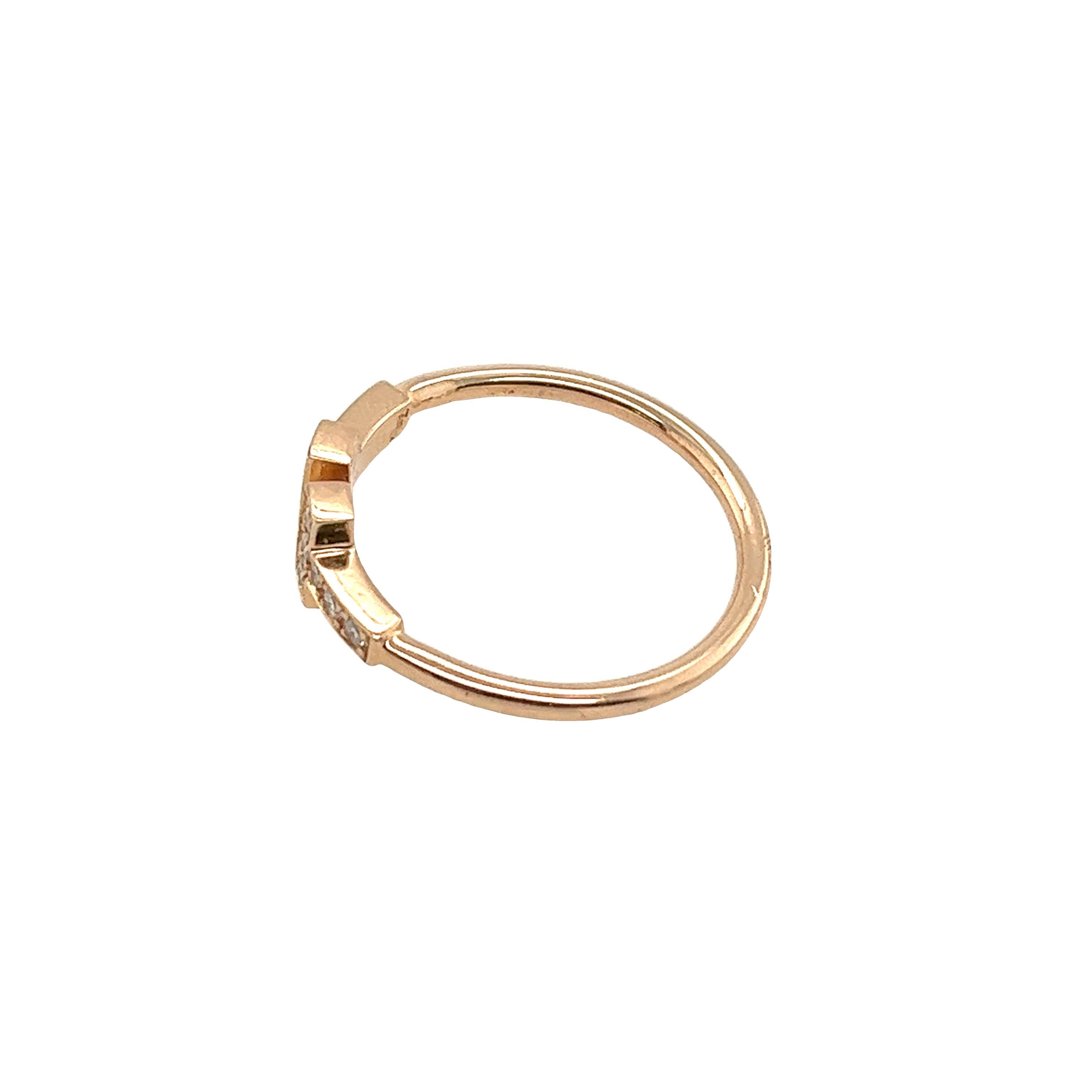 Tiffany & Co Diamond Wire Ring in 18ct Rose Gold 3