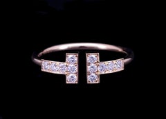 Tiffany & co diamond wire ring in 18k gold