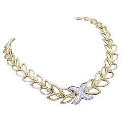 Tiffany & Co. Diamond “X” Choker Necklace in 18K Yellow Gold – 3.25 Carats Total