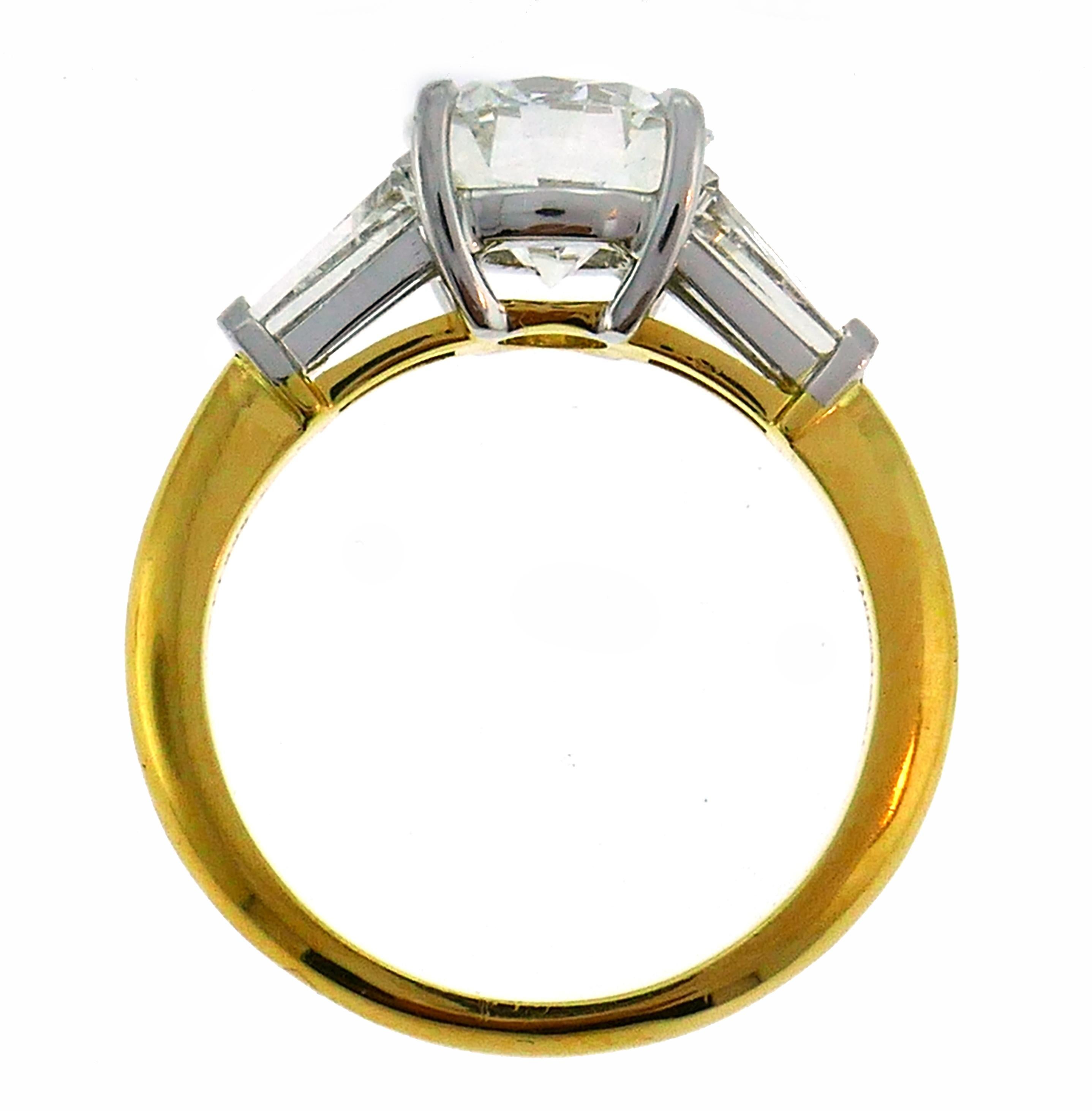 Women's Tiffany & Co. Diamond Yellow Gold Engagement Ring 2.02-carat F VVS1 GIA Report