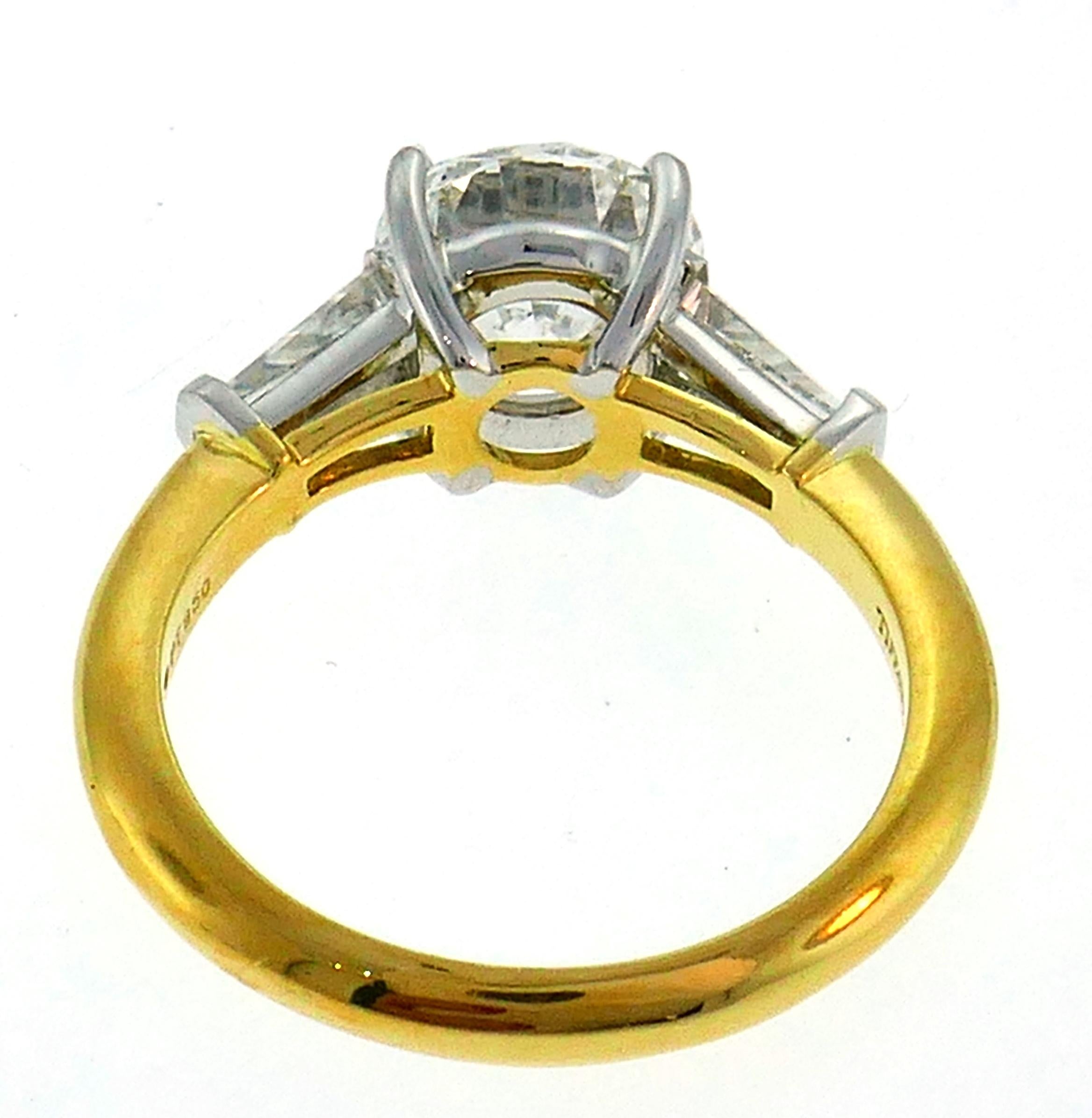 Tiffany & Co. Diamond Yellow Gold Engagement Ring 2.02-carat F VVS1 GIA Report 1