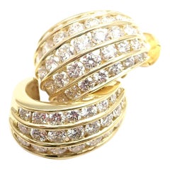 Tiffany & Co. Diamond Yellow Gold Hoop Earrings