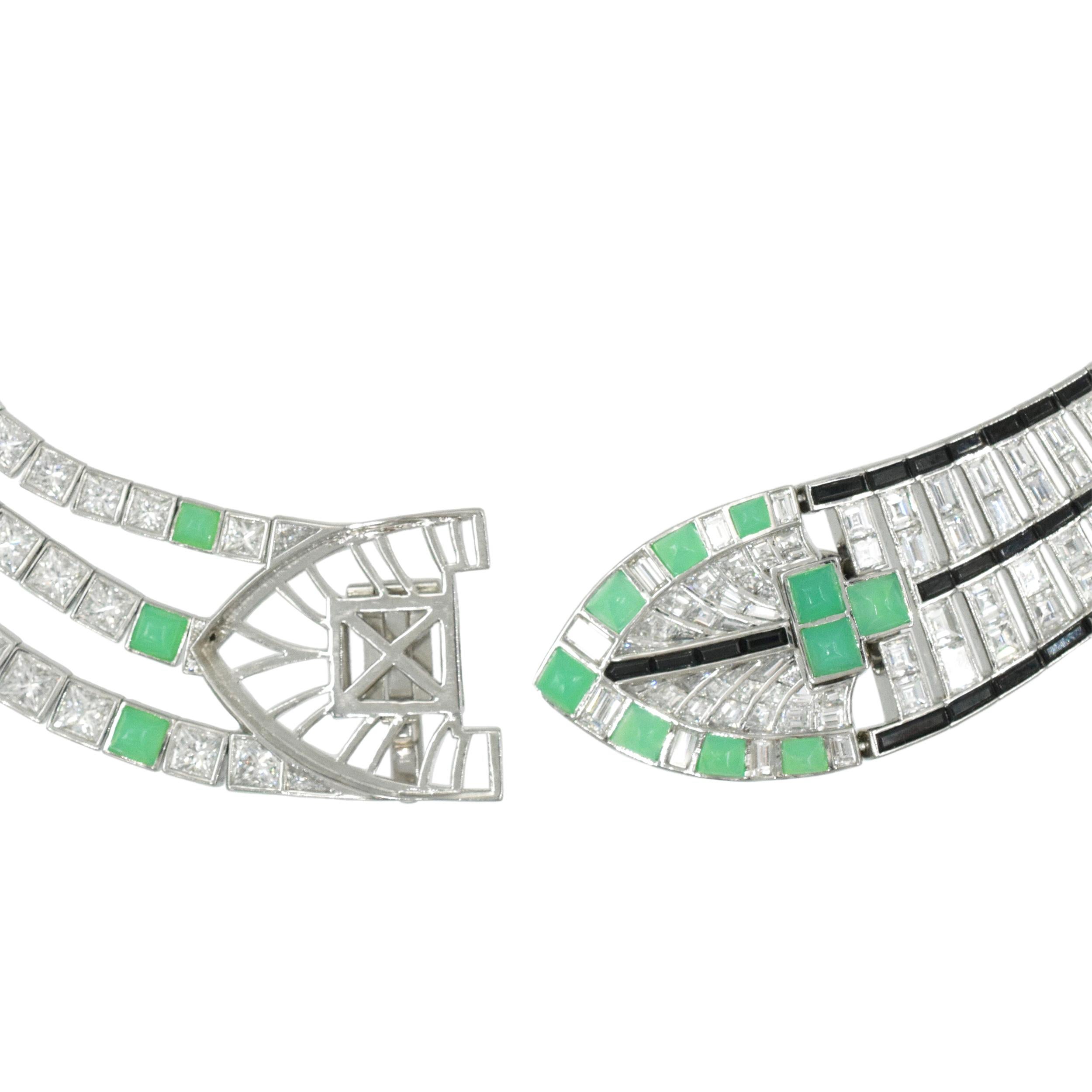 Tiffany & Co. Collier en diamants, chrysoprase et spinelles en vente 5