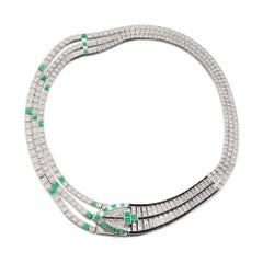 Tiffany & Co. Diamond, Chrysoprase, and Spinel Necklace