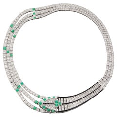 Tiffany & Co. Diamond, Chrysoprase, and Spinel Necklace