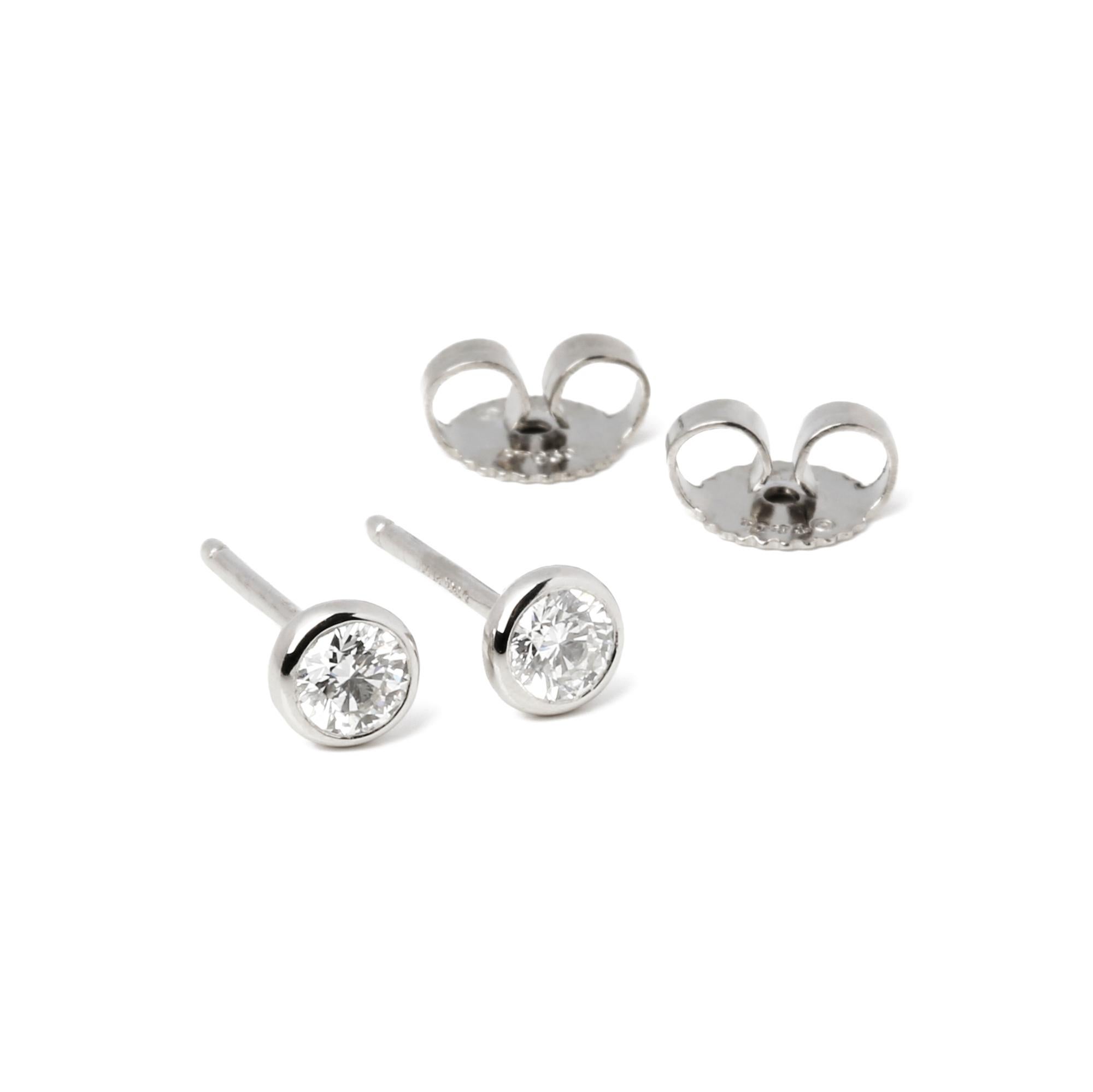 Tiffany & Co. Diamonds by the Yard 0.34ct Stud Earrings In Good Condition In Bishop's Stortford, Hertfordshire