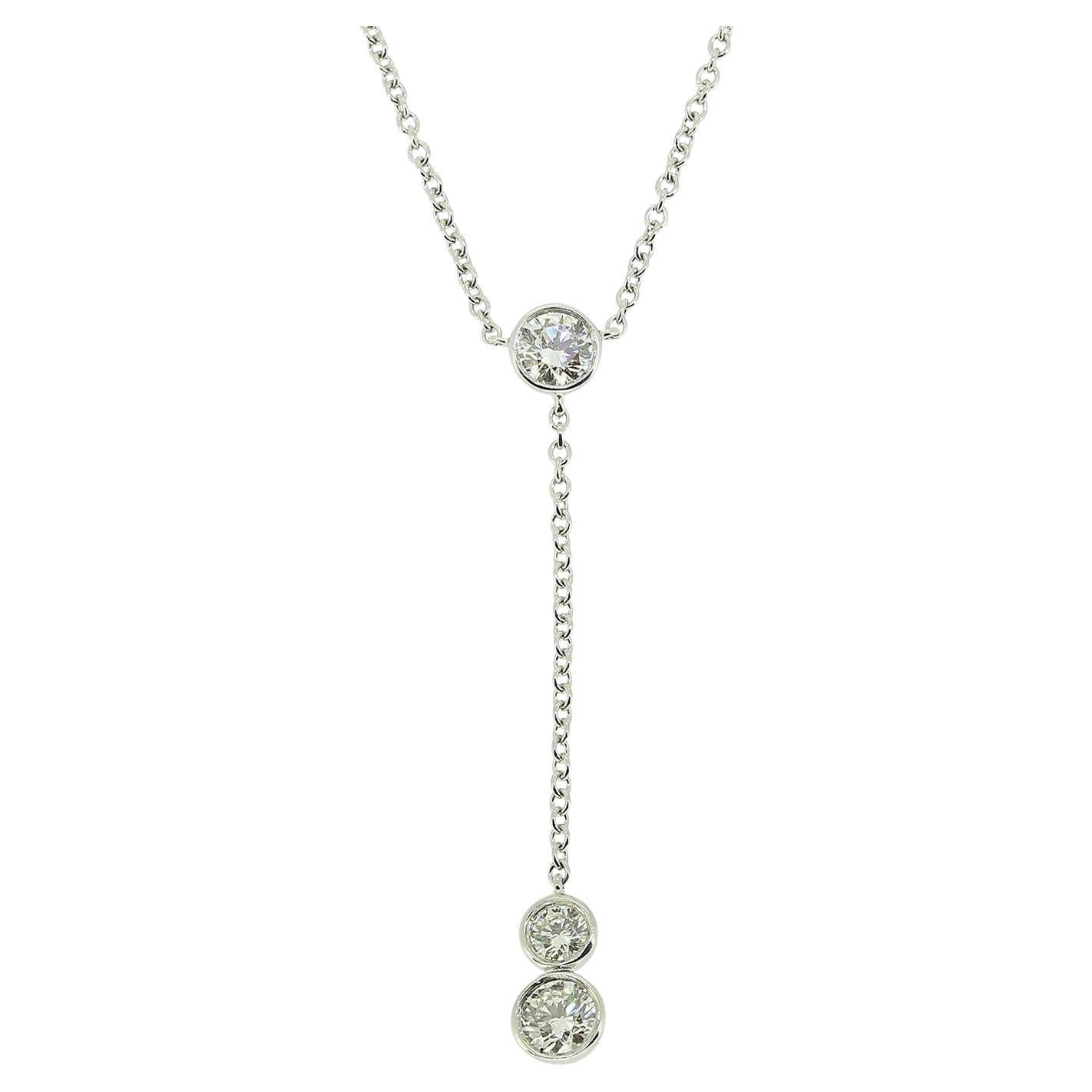 Tiffany & Co. Diamonds By The Yard Drop Pendant Necklace For Sale
