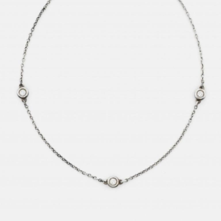 Tiffany & Co. Pulsera Estación Diamantes de Plata 925 en venta 2