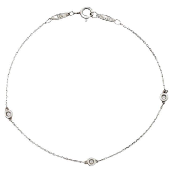 Tiffany & Co. Pulsera Estación Diamantes de Plata 925 en venta