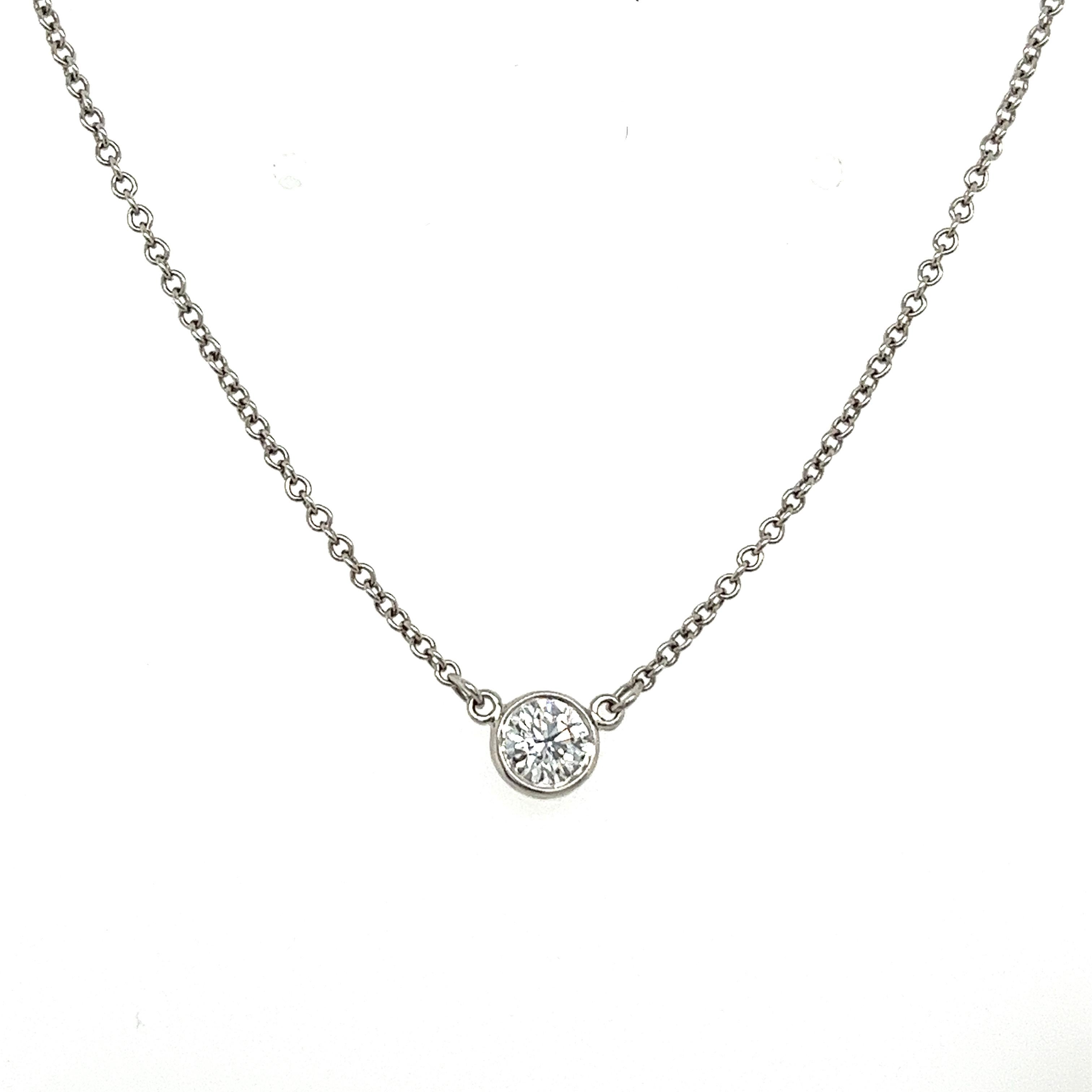 Pendentif Tiffany & Co Diamonds by the Yard avec un seul diamant, 0,25 carat en vente 1