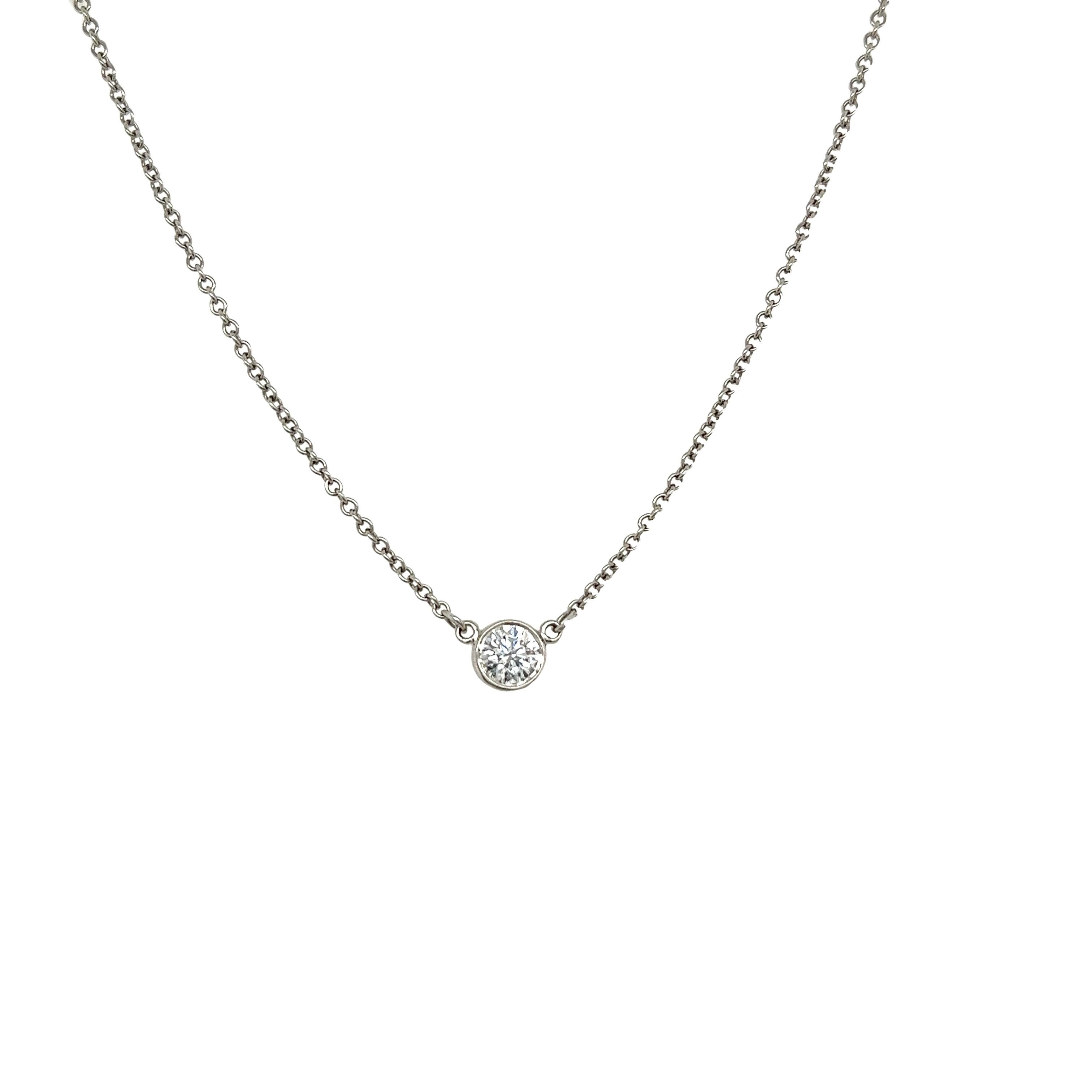 Pendentif Tiffany & Co Diamonds by the Yard avec un seul diamant, 0,25 carat en vente 2