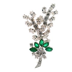 Tiffany & Co. Diamonds & Emerald Palm Brooch