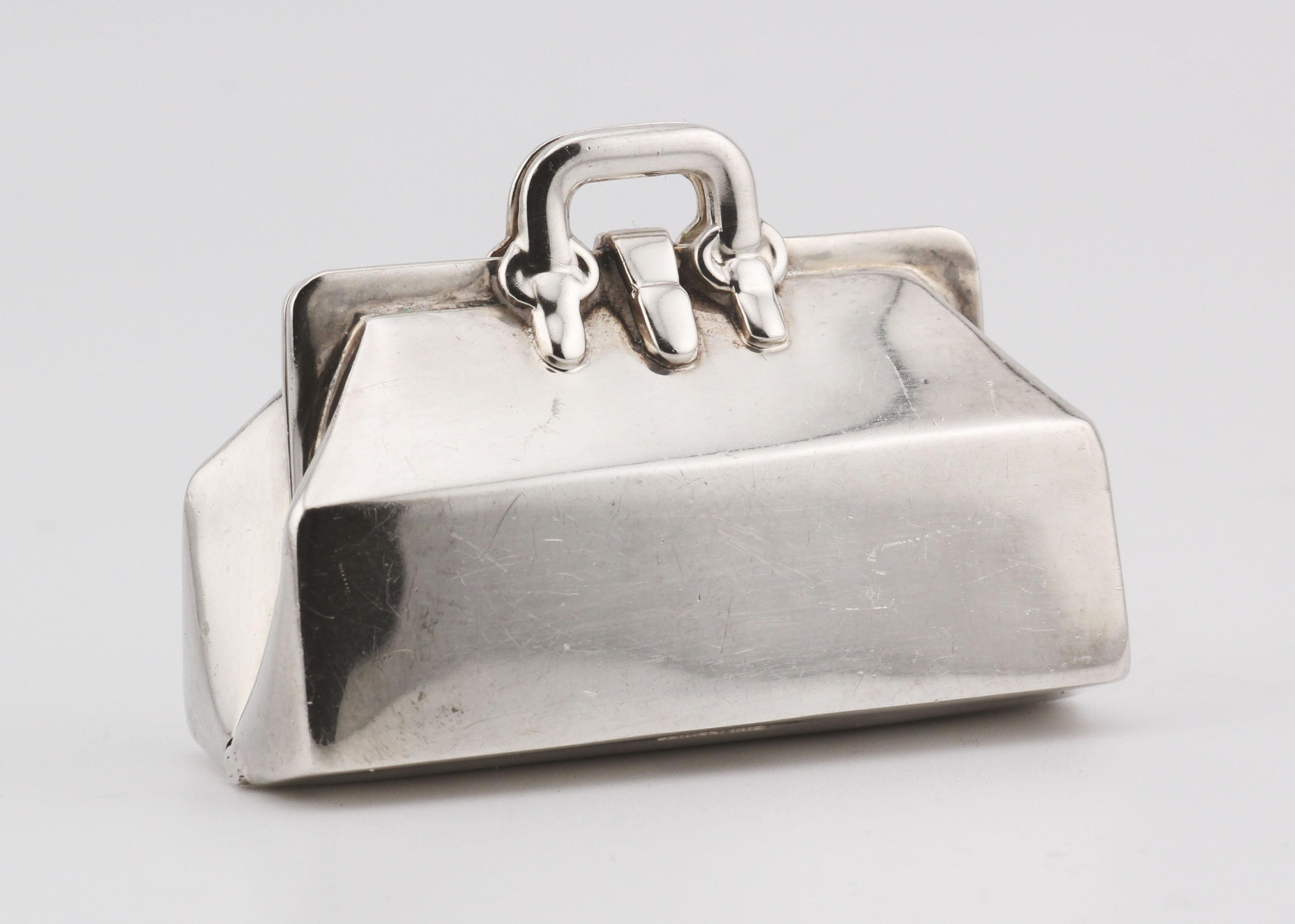 Women's or Men's Tiffany & Co. Doctor Bag Sterling Silver Pill Box