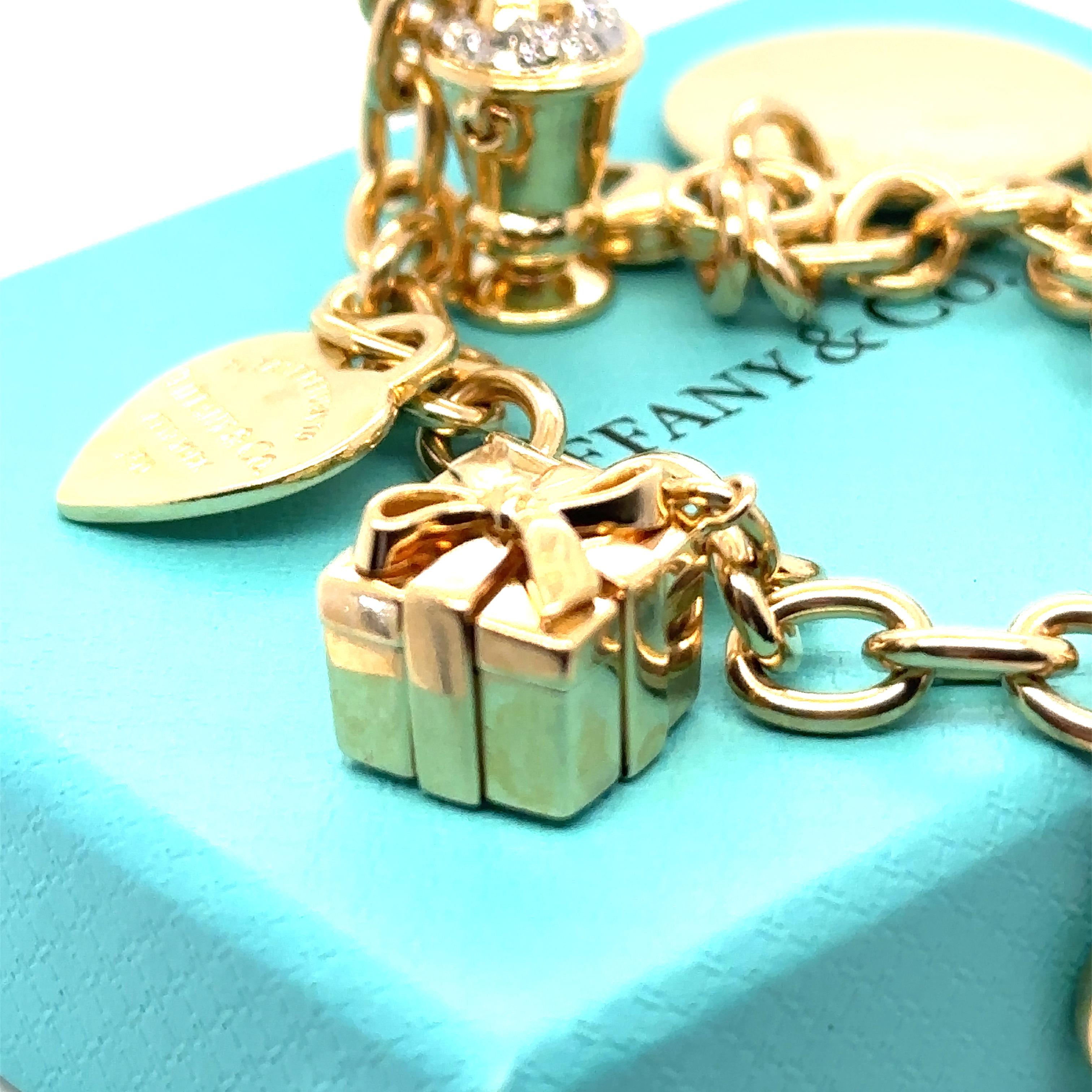 tiffany and co gold charm bracelet