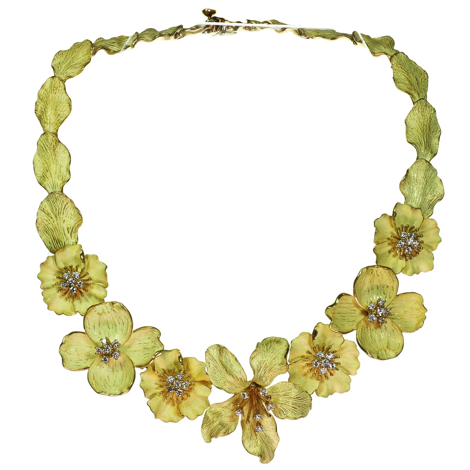 tiffany dogwood necklace