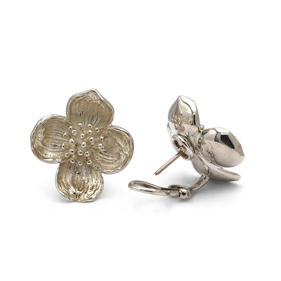 Women's or Men's Tiffany & Co. Dogwood Flower Earrings