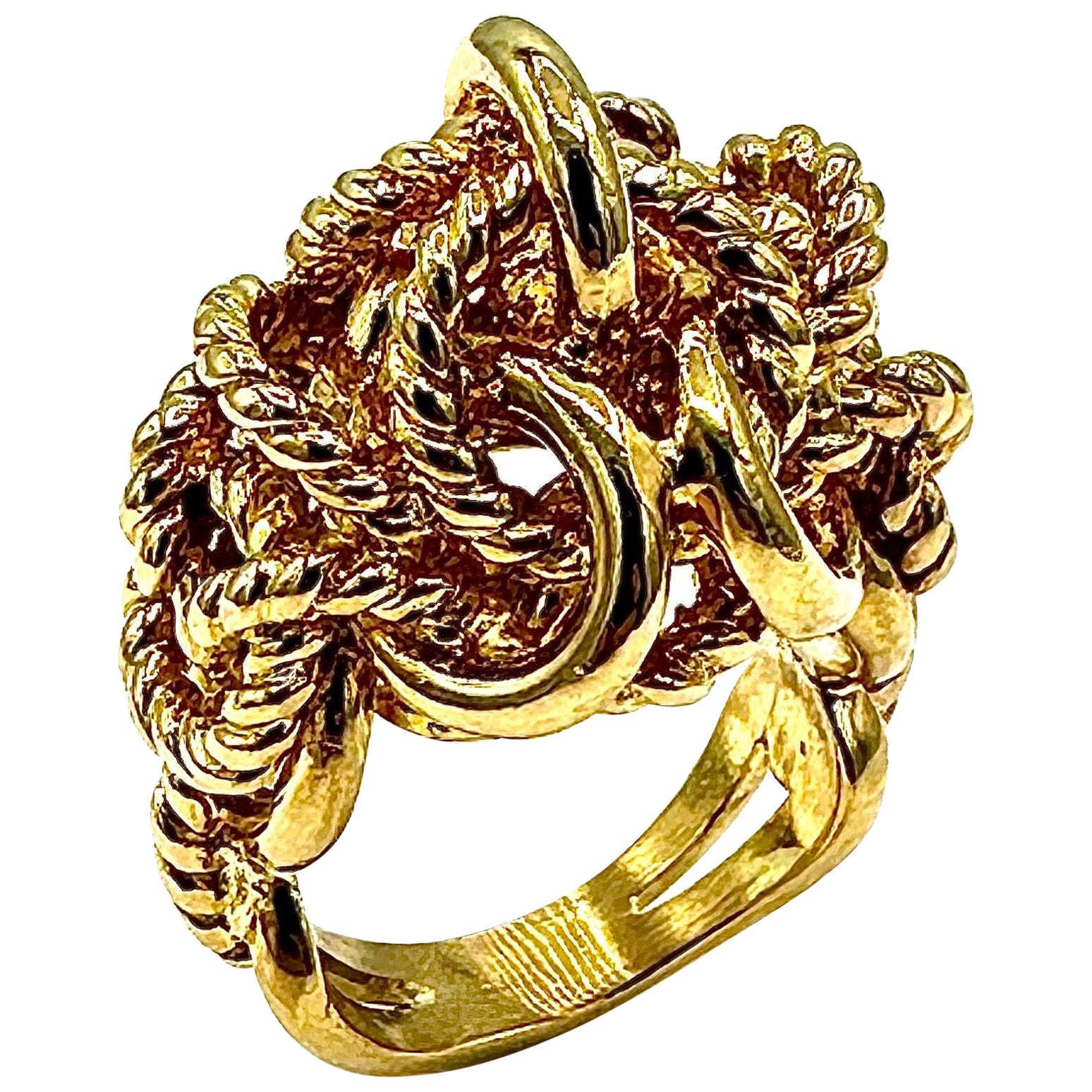 Tiffany & Co. Anello a catena bombato in oro giallo 18 carati in vendita