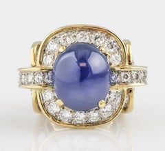 Tiffany & Co. Donald Claflin Sapphire Diamond 18k Gold Platinum Ring
