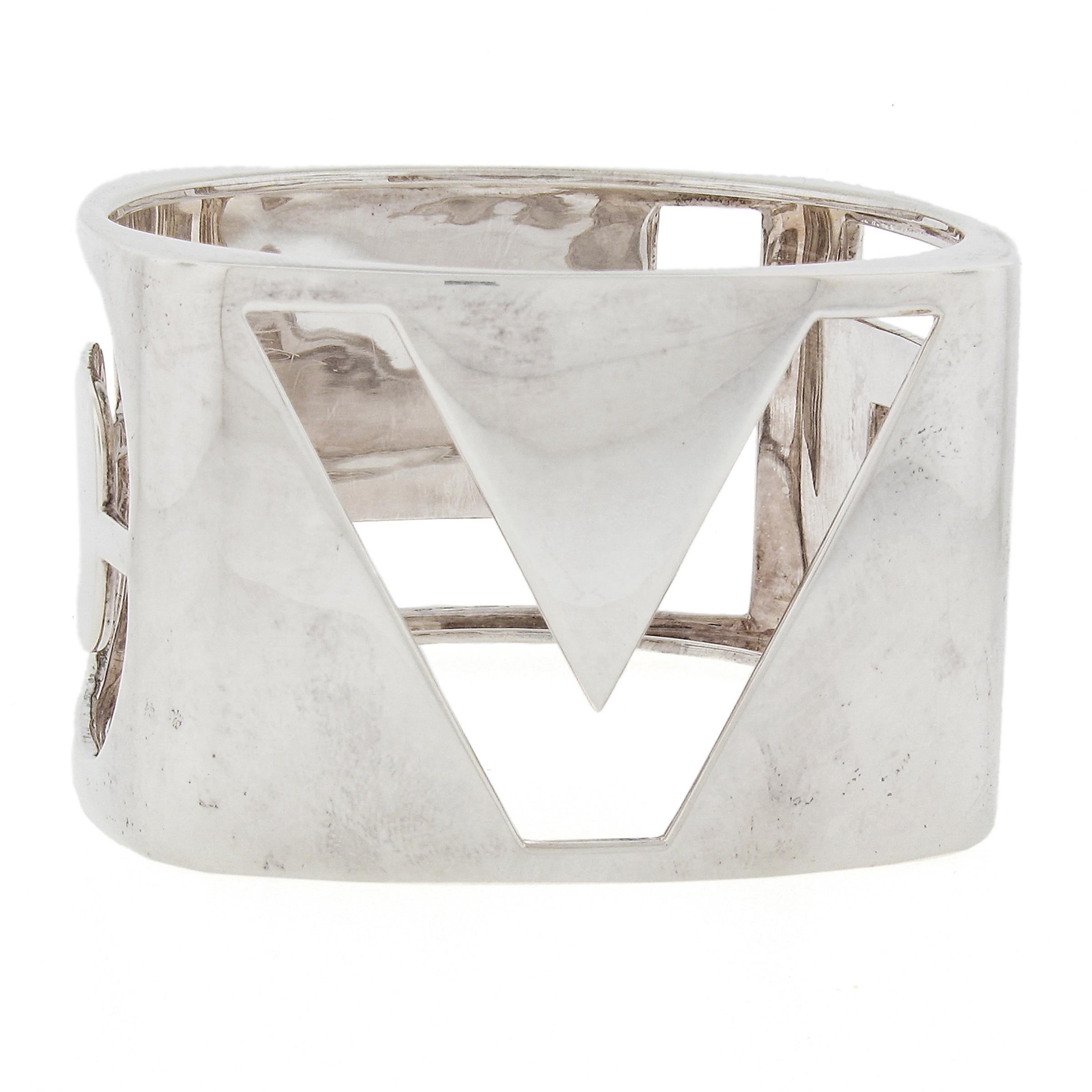 Tiffany & Co. Donald Claflin Sterling Silver Wide LOVE Slip-On Bangle Bracelet For Sale 1