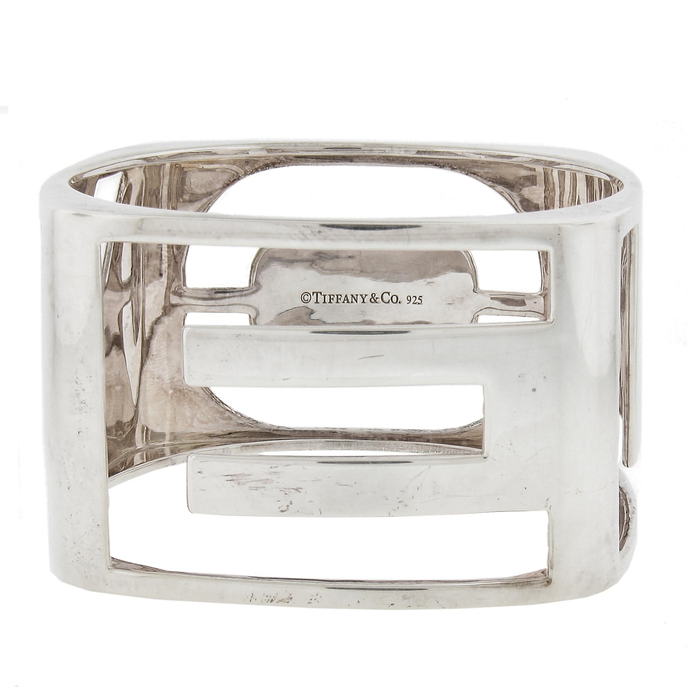 Tiffany & Co. Donald Claflin Sterling Silver Wide LOVE Slip-On Bangle Bracelet For Sale 2