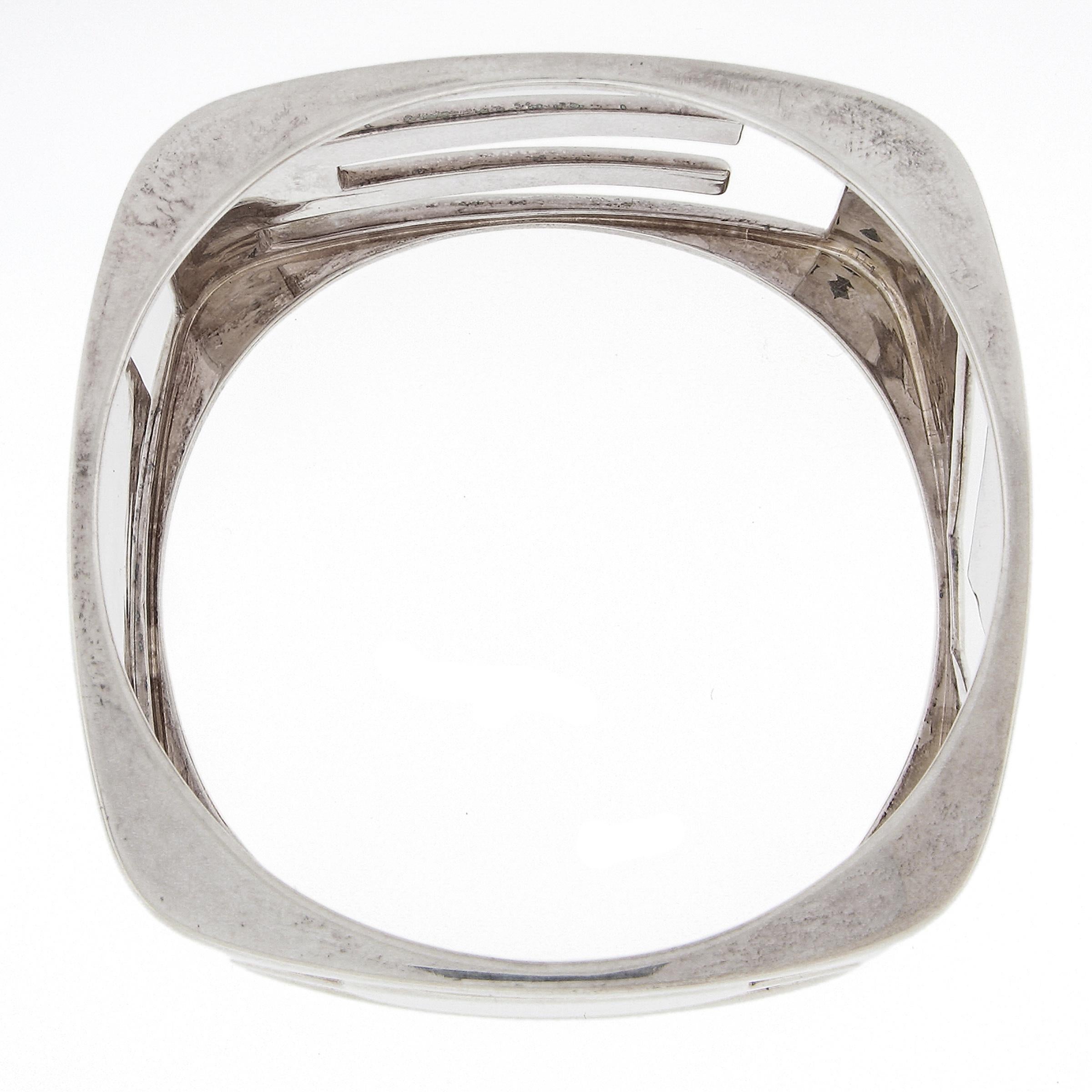 Tiffany & Co. Donald Claflin Sterling Silver Wide LOVE Slip-On Bangle Bracelet For Sale 3