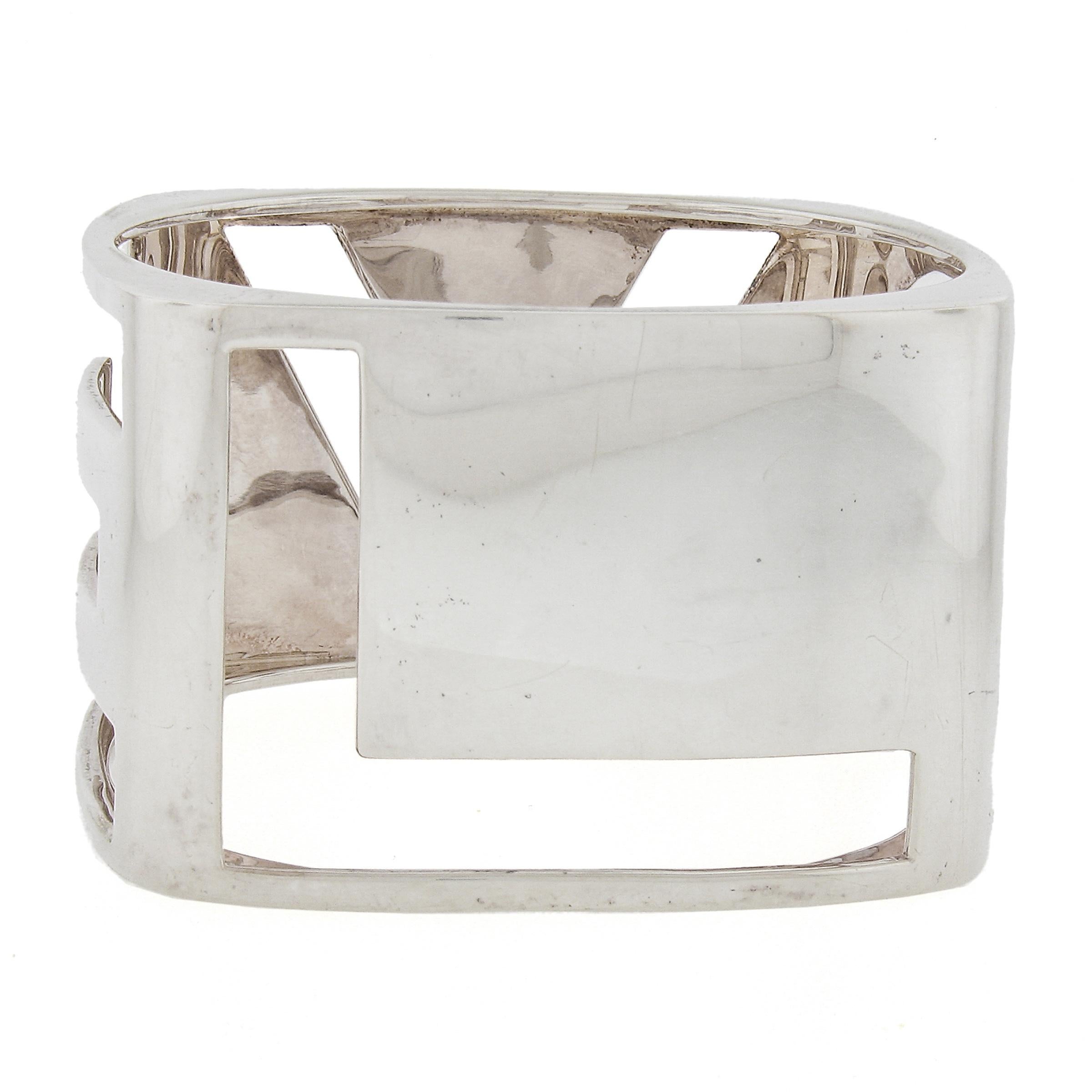 Tiffany & Co. Donald Claflin Sterling Silver Wide LOVE Slip-On Bangle Bracelet For Sale
