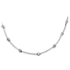 Tiffany & Co. Dot and Dash Diamond Necklace in Platinum 1.90 CTW