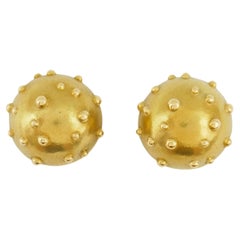 Tiffany & Co. Gold Earrings Dot Mushroom Design