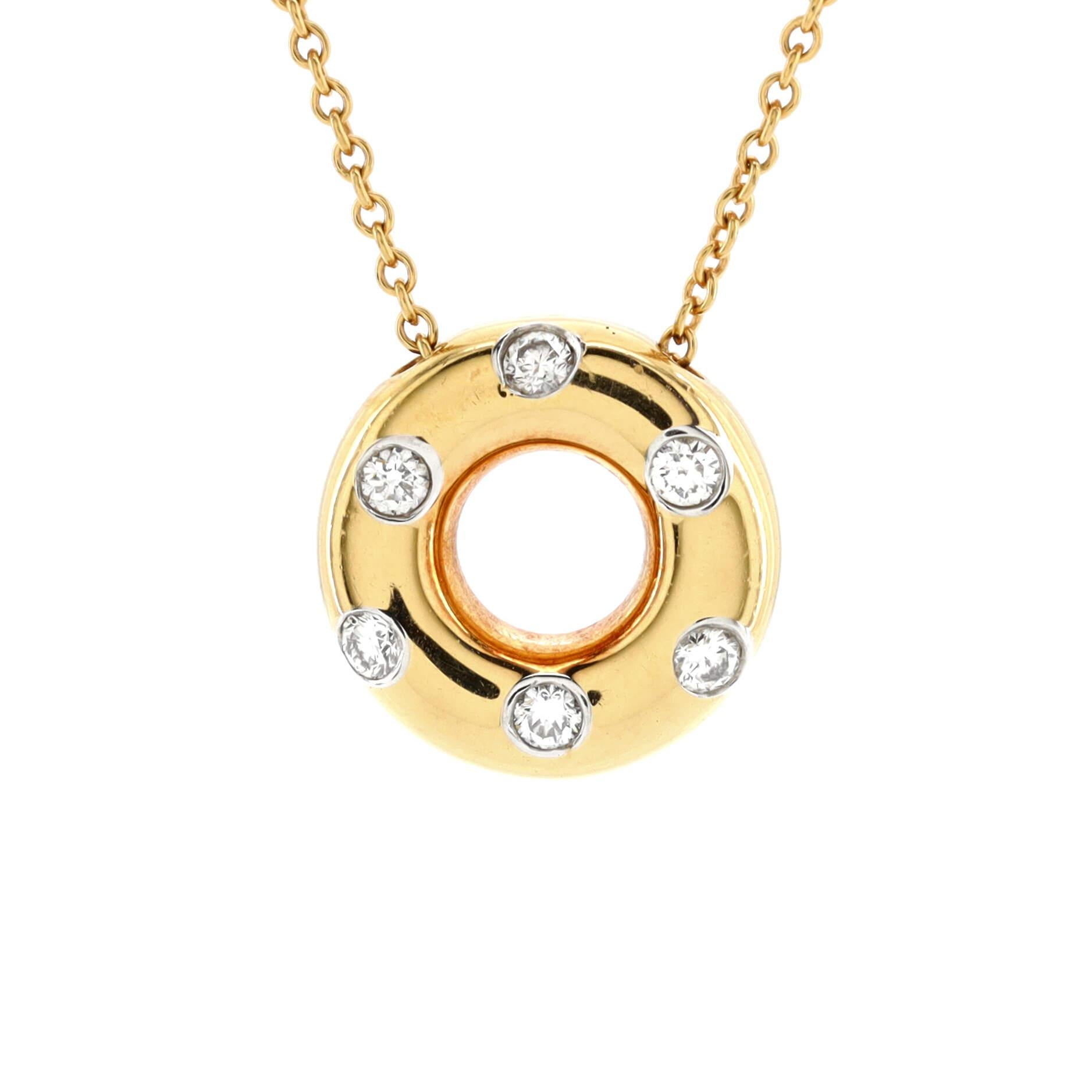 tiffany gold ball necklace
