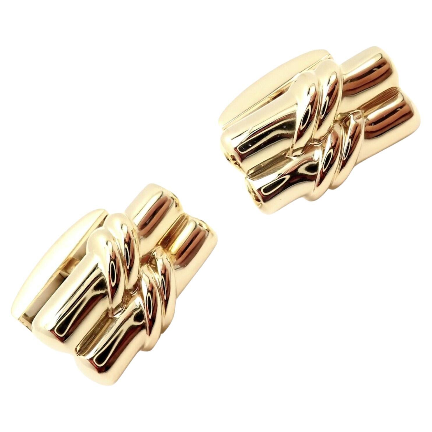 Tiffany & Co. Double Bar Yellow Gold Cufflinks For Sale