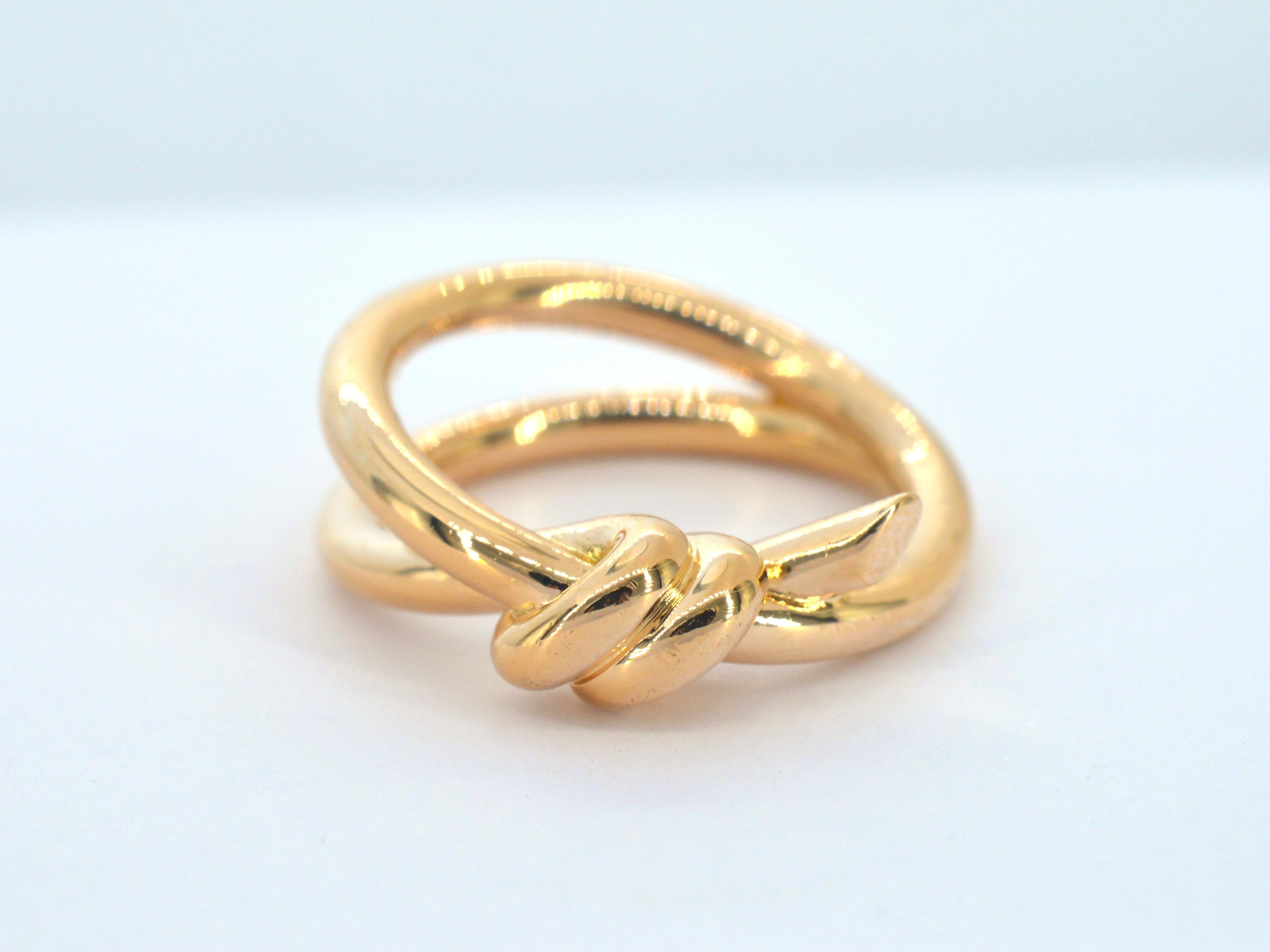 Men's Tiffany & Co Double Knot Rose Golden Ring