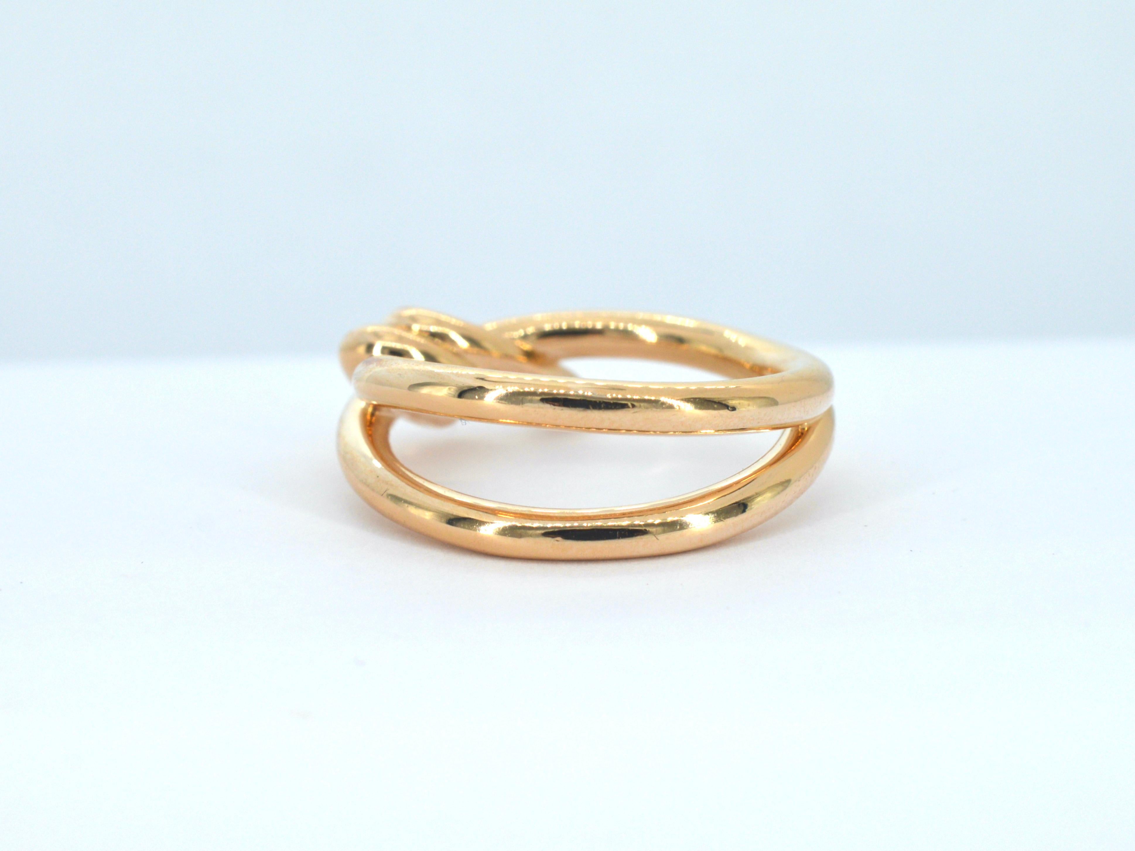 Tiffany & Co Double Knot Rose Golden Ring 1